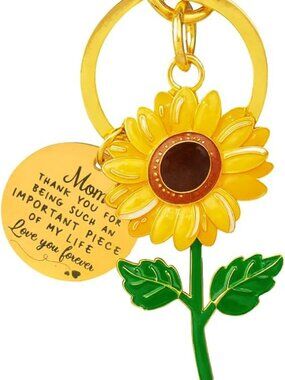Mothers Day Sunflower Purse Charm Key Chain Brand New !!